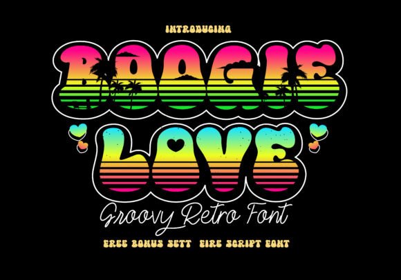 Boogie Love: A Retro Display Font for Bold Designs