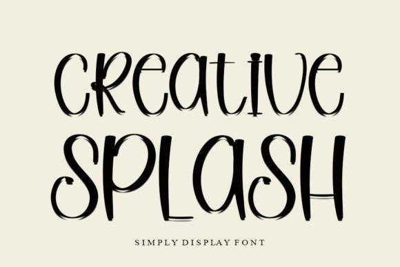 Creative Splash: A Contemporary Font with Timeless Elegance