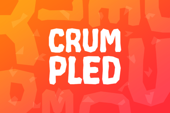 Crumpled: A Bold Display Font for Rustic and Unique Designs