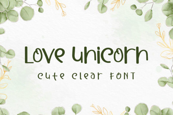 Discover the Charm of the Love Unicorn Display Font