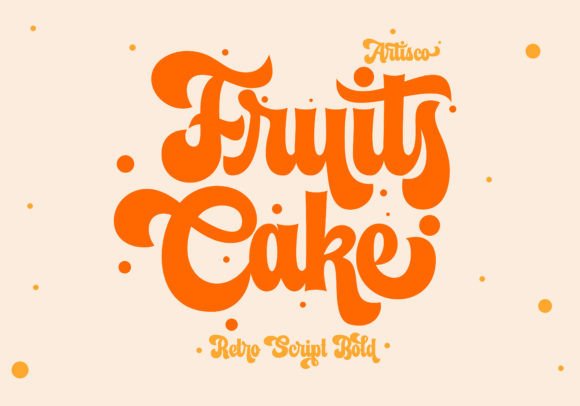 Fruits Cake: A Retro-Modern Script Font for Elegant Branding
