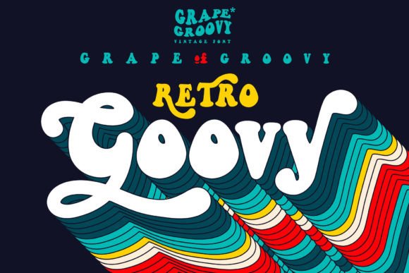 Grape Groovy: A Playful Retro Font for Creative Projects