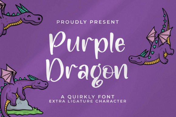 Purple Dragon: A Quirky Display Font for Creative Projects