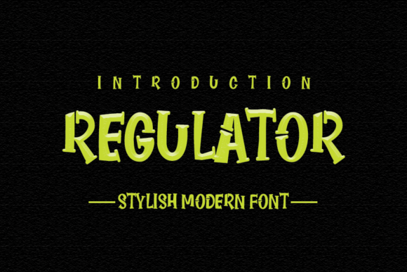 Regulator: A Bold Display Font for Creative Projects