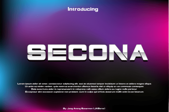 Secona: The Electro-Futuristic Display Font
