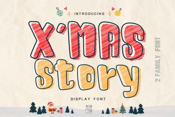 Xmas Story: A Bold Cartoon Font for Vibrant Designs