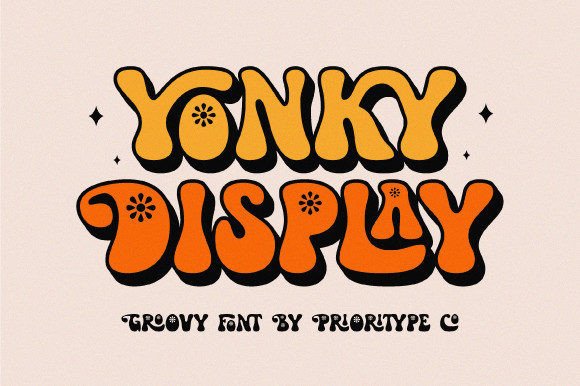 Yonky Display: Groovy Vintage Font for Bold Designs